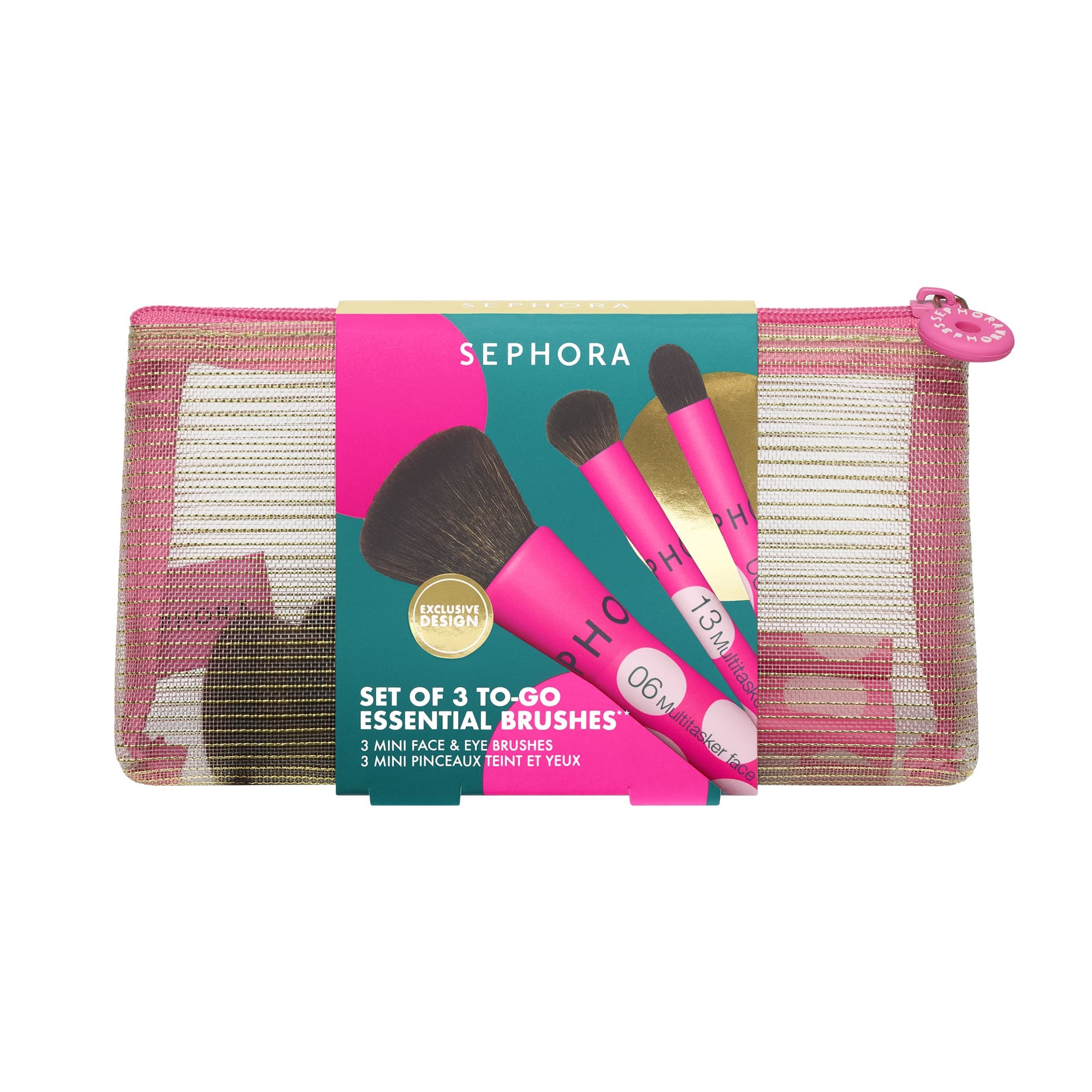 SET OF 3 TO-GO ESSENTIAL BRUSHES -25 XMS (SET DE MINI BROCHAS)